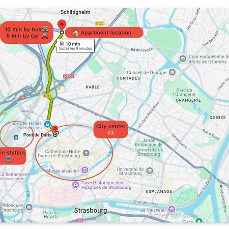 Appt 58m2, Proche Strasbourg, Parlement, Centre Διαμέρισμα Schiltigheim
